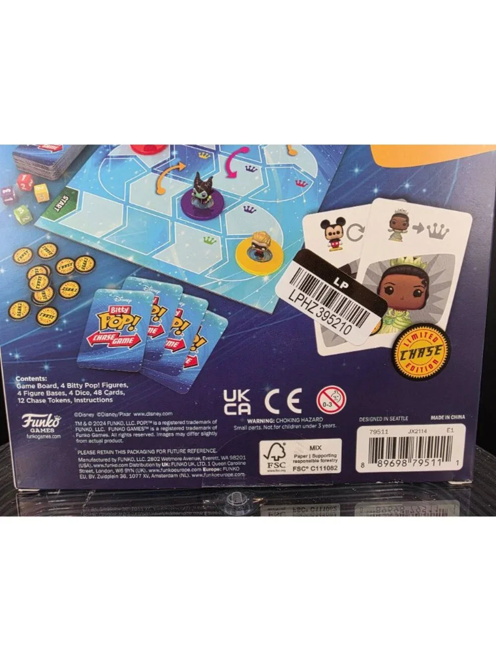 Disney Bitty Pop! Chase Game Funko Board Game 4 Exclusive Figures Ages 6+